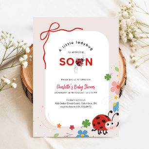Invitación Chorrita de la mariquita Baby Shower