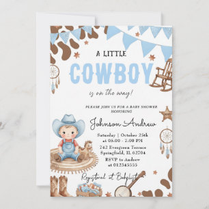 Invitación Chorrito de bebé occidental personalizado para niñ