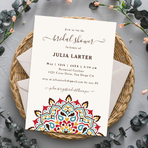 Invitación Chorro árabe Art Nouveau floral Bridal Shower