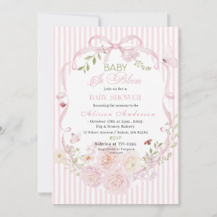 Invitación Chorro de acuarela Bebé en flor Bebé ducha