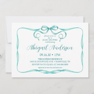 Invitación Chorro de Acuarela de Agua Baby Shower