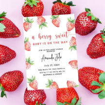 Chorro de Acuarela de Fresa para Baby Shower