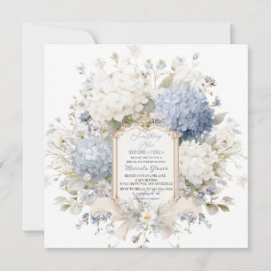Invitación Chorro de acuarela elegante  algo azul para la fie
