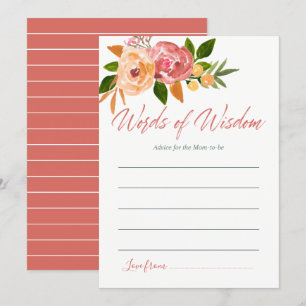 Invitación Chorro de acuarela floral Consejos para mamá Baby