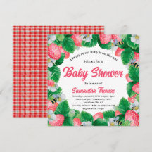 Chorro de Acuarela Fresa Dulce Baby Shower