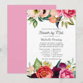 Invitación Chorro de agua boho floral nupcial por correo