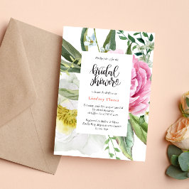 Invitación Chorro de agua Floral Verde Hojas Despedida de sol