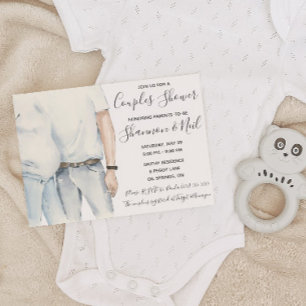 Invitación Chorro de agua Padres esperados Baby Shower de la
