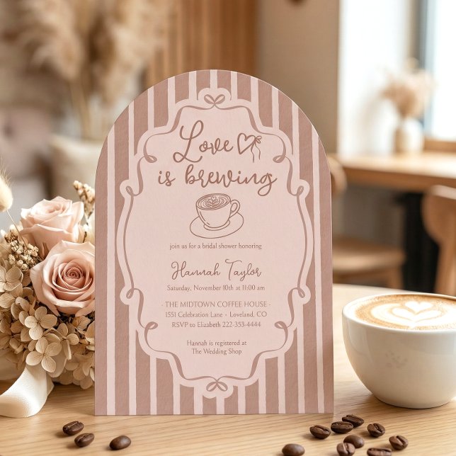 Invitación Chorro de Amor Café Desayuno Nupcial (Subido por el creador)