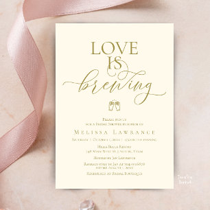 Invitación Chorro de Amor Despedida de Soltera   Letra Elegan