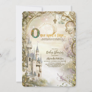 Invitación Chorro de Bebé Castillo de Princesa de Cuento de H