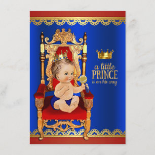Invitación Chorro de bebé de lujo del príncipe real