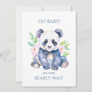 Invitación Chorro de bebé de Panda personalizado