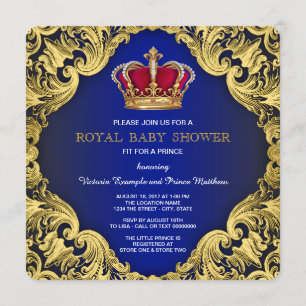 Invitación Chorro de Bebé del Príncipe de la Realeza