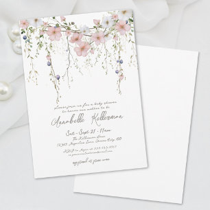 Invitación Chorro de Bebé Floral de Flores Silvestres Botánic