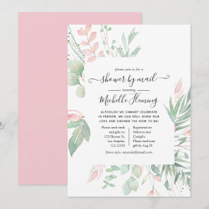 Invitación Chorro de Bebé Pastel Verde por Correo