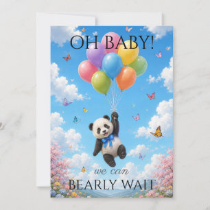 Invitación Chorro de bebé personalizado de Panda Baby Shower