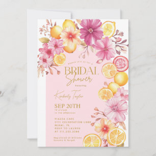 Invitación Chorro de Citrus Floral Mediterráneo para Despedid