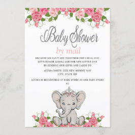 Invitación Chorro de elefante bebé por correo