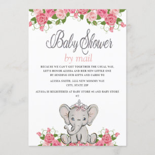 Invitación Chorro de elefante bebé por correo