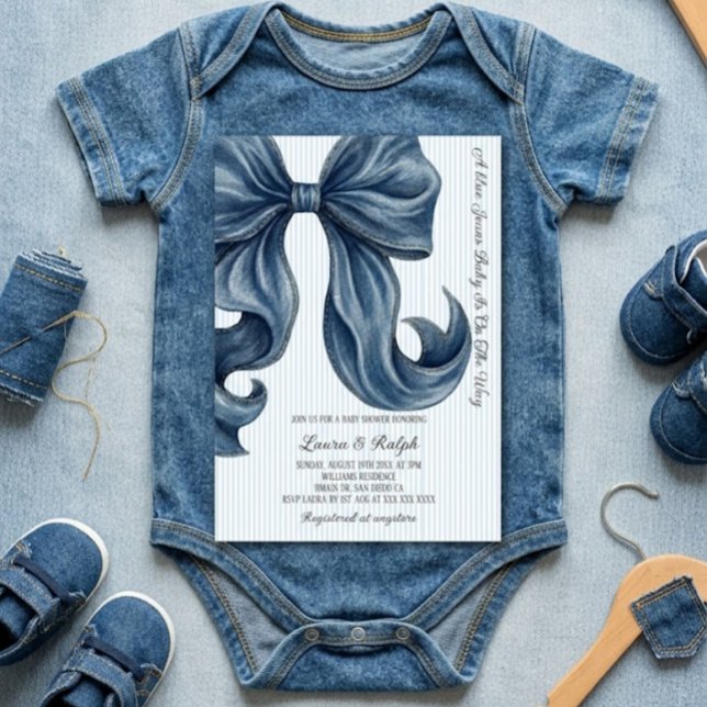 Invitación Chorro de mezclilla para baby shower (Subido por el creador)