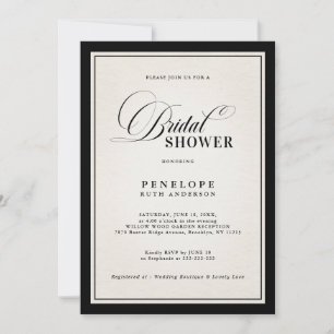 Invitación Chorro de novia formal moderno de dinero antiguo n