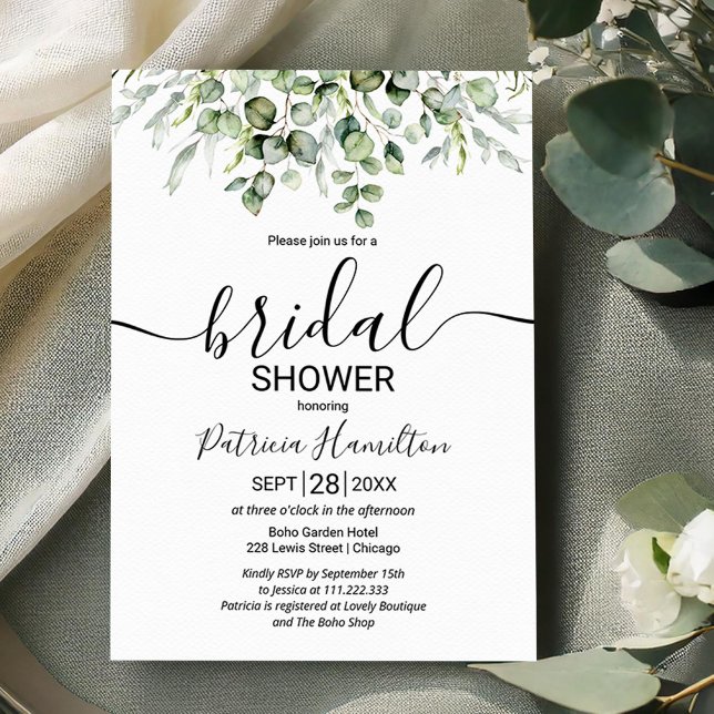 Invitación Chorro de Novia Verde Eucalipto (Subido por el creador)