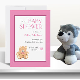 Invitación Chorro de osito de peluche