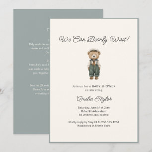 Invitación Chorro de Osito de Peluche Baño para Bebé Todo en