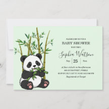 Chorro de Panda Bambú Menta Baby Shower