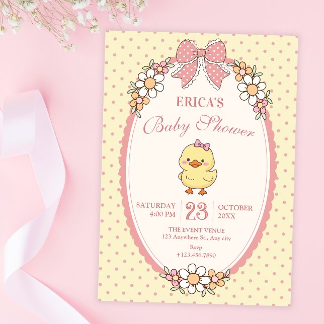 Invitación Chorro de pato adorable (Subido por el creador)