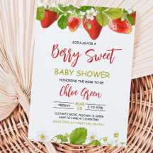 Chorro de Vegetación para Baby Shower de Fresa
