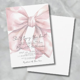 Invitación Chorro Elegante de Rosa para Baby Shower Nupcial