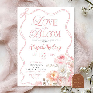 Invitación Chorro Floral de Flor de Cerezo Rosa Despedida de
