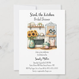 Invitación Chorro La Ducha Nupcial De La Cocina 