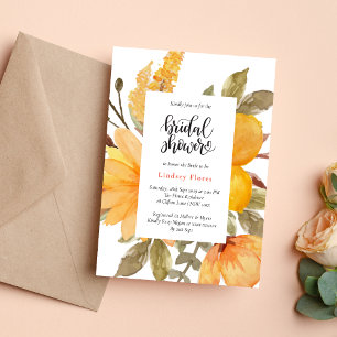 Invitación Chorro Nupcial de Acuarela de Flor Silvestre Amari