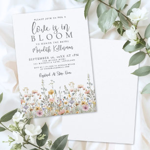 Invitación Chorro Nupcial de Flores Silvestres
