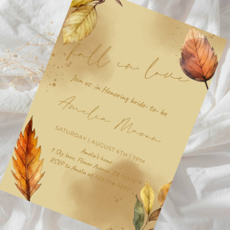 Invitación Chorro Nupcial de Otoño - Despedida de Soltera de 