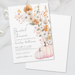 Invitación Chorro Nupcial Floral de Calabaza de Flor Silvestr