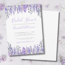 Chorro Nupcial Floral de Lavanda en Acuarela Elega