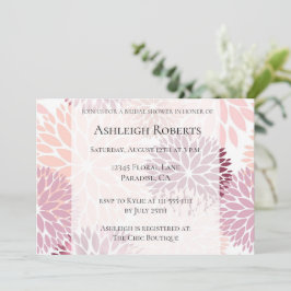 Invitación Chorro Nupcial Floral Rosa con Estilo