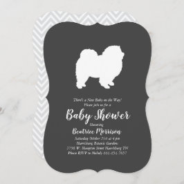 Invitación Chow Chow Perro Baby Shower Neutral