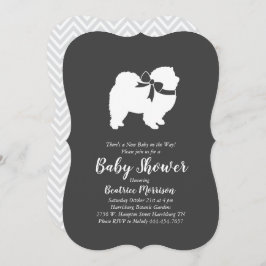 Invitación Chow Chow Perro Baby Shower Neutral