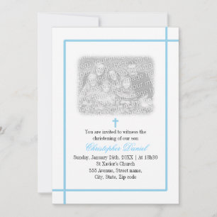 Invitación Christening de la imagen de la Cruz Azul