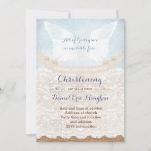 Invitación Christening Fiesta Cards for Boy (Cartas  para niñ