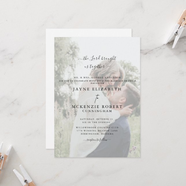 Invitación Christian El Señor Nos Juntó Foto II (Anverso/Reverso In Situ)