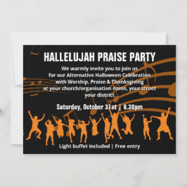 Invitación Christian Halloween PRAISE FIESTA