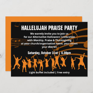 Invitación Christian Halloween PRAISE FIESTA