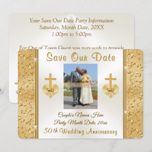 Invitación CHRISTIAN SAVE LA FECHA 50 Aniversario del Boda