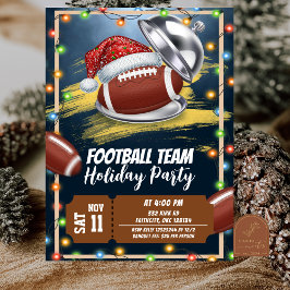 Invitación Christmas American Football Holiday Party